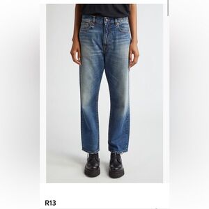 R13 Boyfriend Jeans in Garnet Blue Size 27
